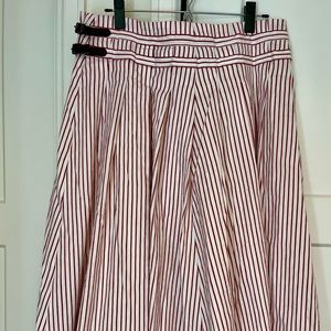 Cabbages and Roses Red pin striped Kilted Skirt